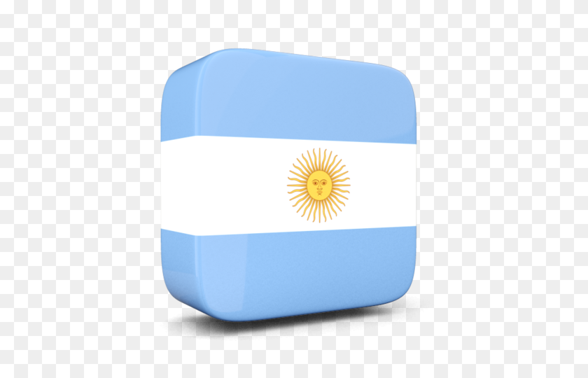 640x480 Glossy Square Icon Illustration Of Flag Of Argentina - Argentina Flag PNG