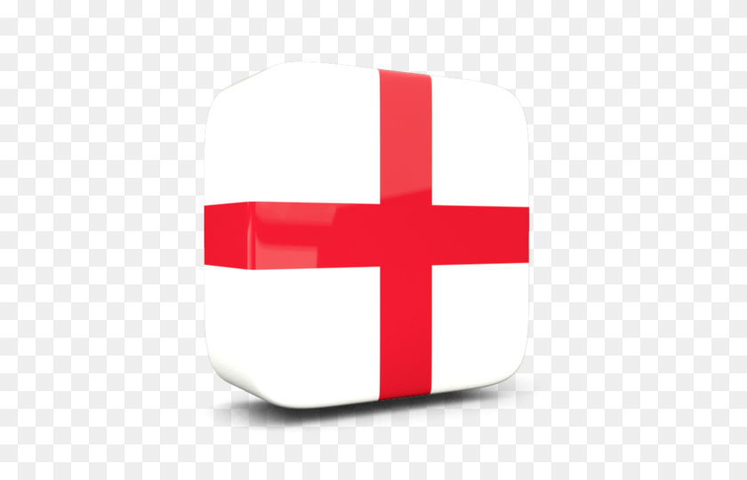 640x480 Глянцевый Квадрат Значок Иллюстрации Флага Англии - Флаг Англии Png
