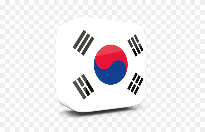 640x480 Cuadrado Brillante Icono De La Ilustración De La Bandera De Corea Del Sur - Corea Del Sur Png