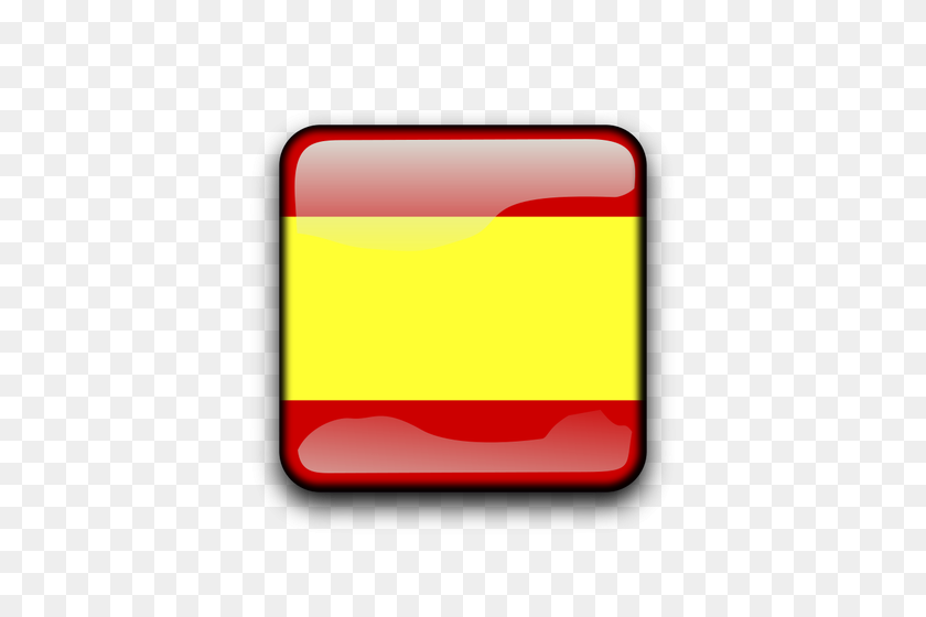 500x500 Glossy Vector Button With Spanish Flag - Spanish Flag Clipart