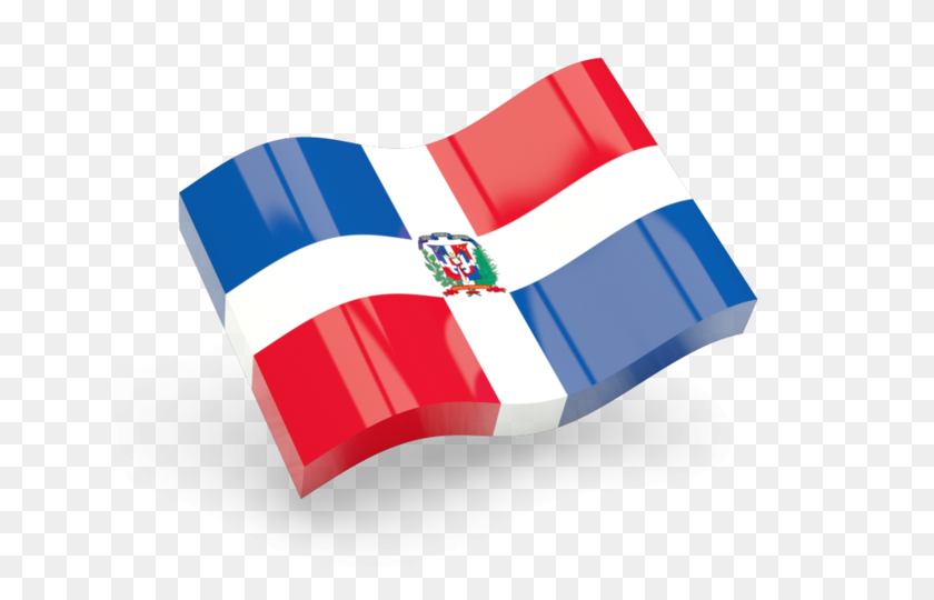 640x480 Glossy Wave Icon Illustration Of Flag Of Dominican Republic - Dominican Republic Flag PNG