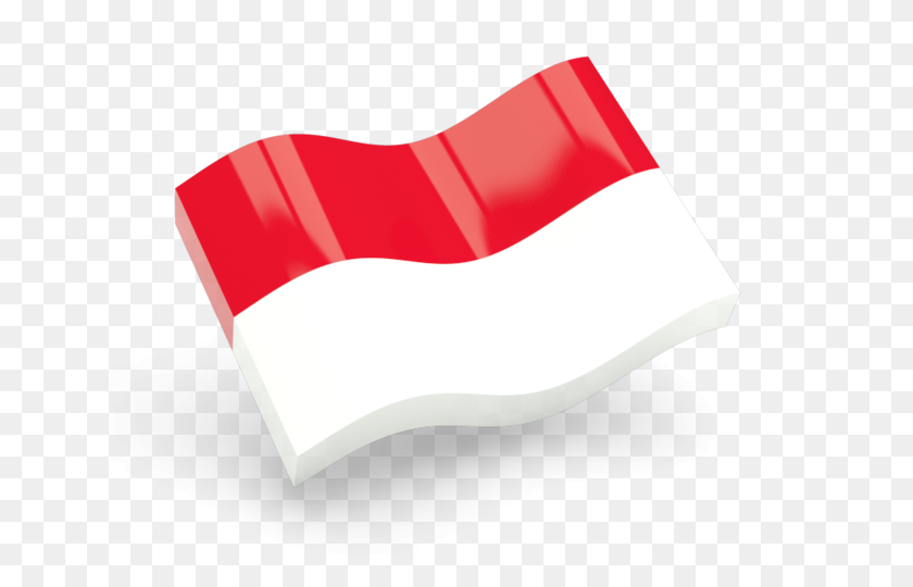 640x480 Glossy Wave Icon Illustration Of Flag Of Indonesia - Indonesia Flag PNG