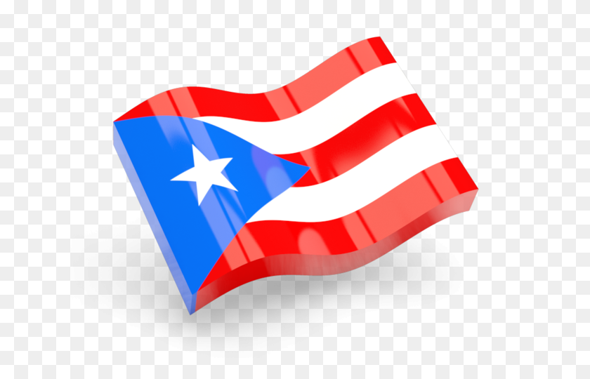 640x480 Brillante Icono De Onda Ilustración De La Bandera De Puerto Rico - Bandera De Puerto Rico Png