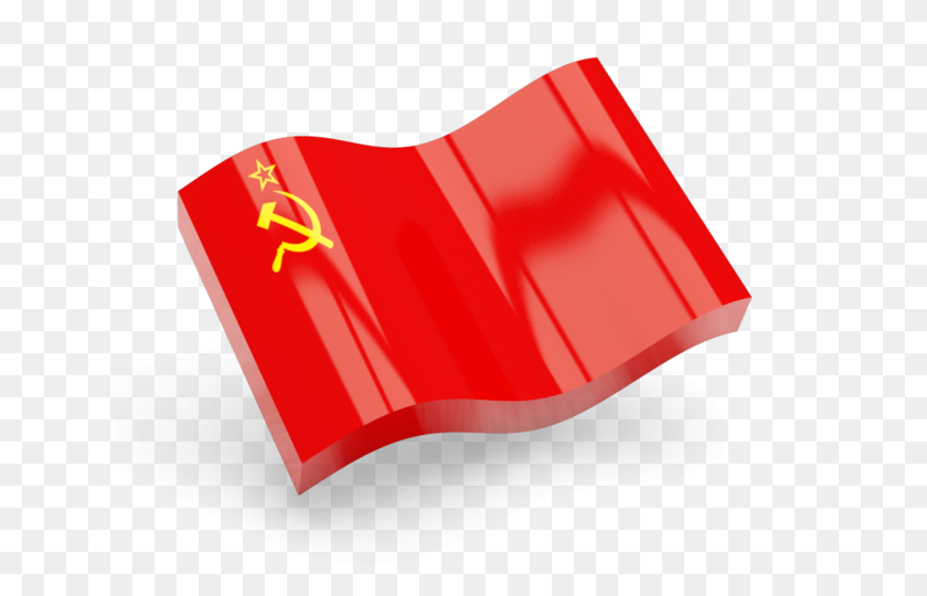 640x480 Глянцевая Волна Значок Иллюстрации Флага Советского Союза - Советский Флаг Png
