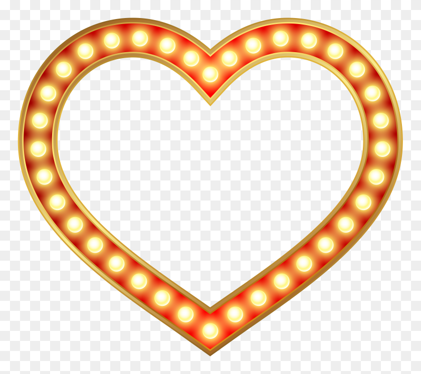 8000x7041 Glowing Heart Border Frame Png Clip Art Gallery - Heart Border Clipart