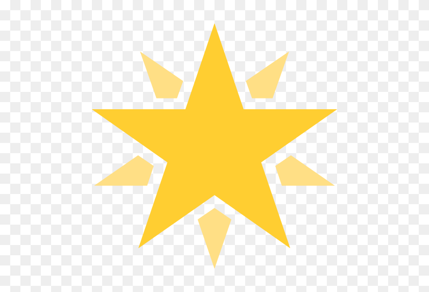 512x512 Glowing Star Emoji For Facebook, Email Sms Id - Glowing Star PNG