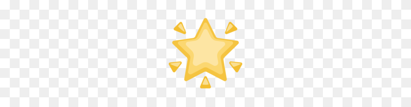 160x160 Glowing Star Emoji On Facebook - Glowing Star PNG
