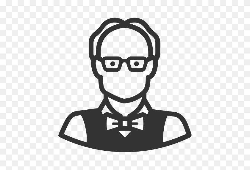 512x512 Glyph Avatar Professor White Man, Glyph, Play Icon With Png - Professor PNG