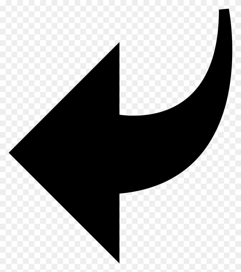 860x980 Go Back Curved Arrow Png Icon Free Download - Curved Arrow PNG