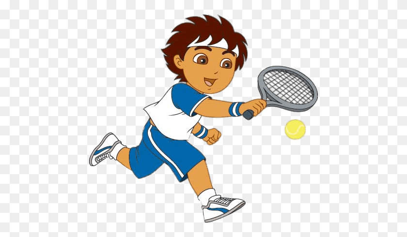 472x430 Go Diego Go - Tennis Racquet Clipart