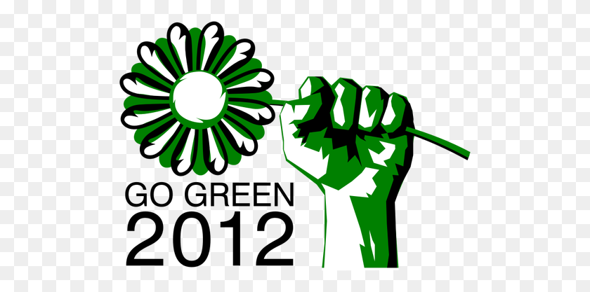 500x357 Go Green Political Party Symbol Vector Image - Political Party Clipart
