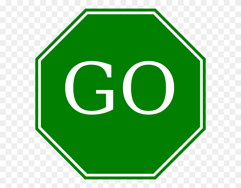 594x596 Go Sign Clip Art - Go Green Clipart