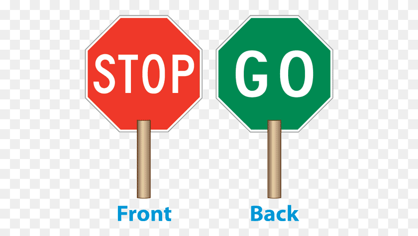 500x415 Go Sign Png Stop Go Board - Stop Sign PNG