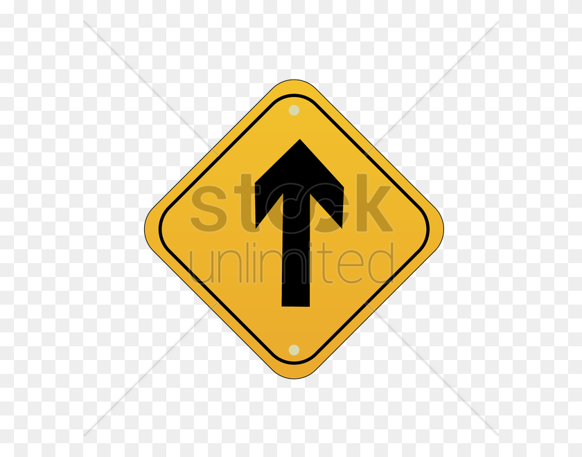 600x600 Go Straight Road Sign Vector Image - Straight Road PNG