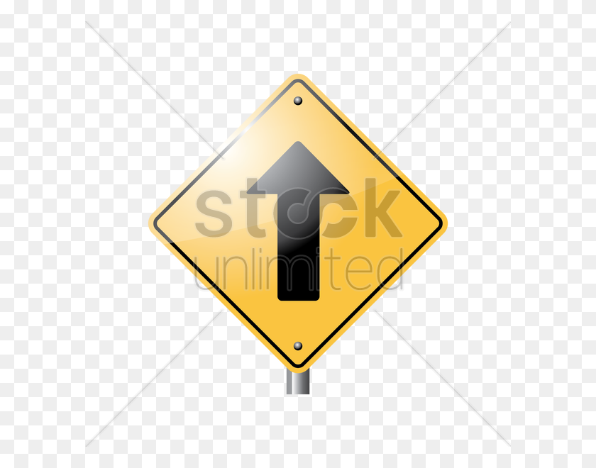 600x600 Иди Прямо Дорожный Знак Векторное Изображение - Прямая Дорога Png