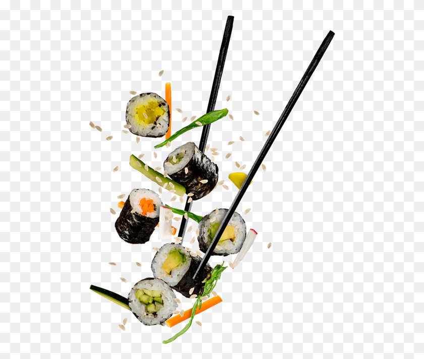 488x652 Go To Sushi Japanese Food - Sushi Roll PNG