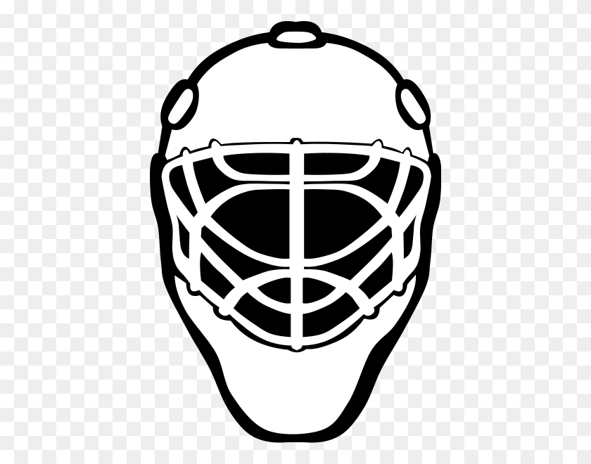 414x600 Goalie Mask Simple Png Clip Arts For Web - Goalie Clipart