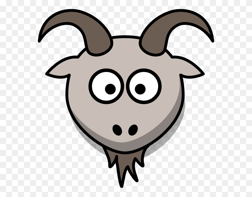 588x597 Goat Cartoon Head Clip Art - Goat Head PNG