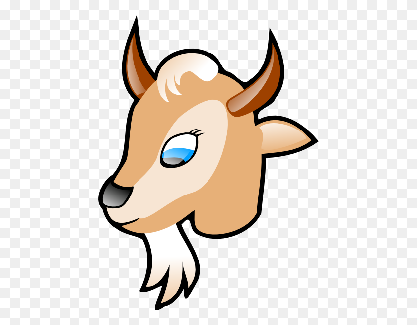 444x595 Goat Clip Art - Cute Goat Clipart