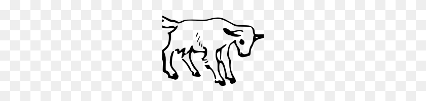 200x140 Goat Clipart Black And White Boer Goat Clipart Black - Buck Clipart