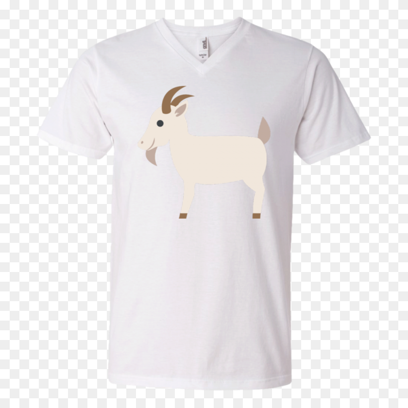 960x960 Goat Emoji Men's V Neck T Shirt That Merch Store - Goat Emoji PNG