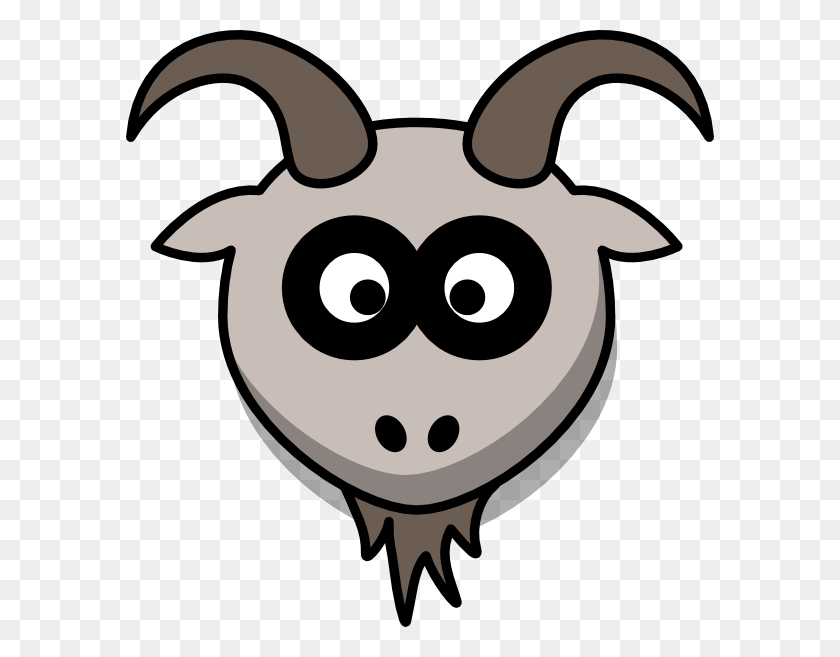 588x597 Goat Face Clipart Color - Baby Goat Clipart