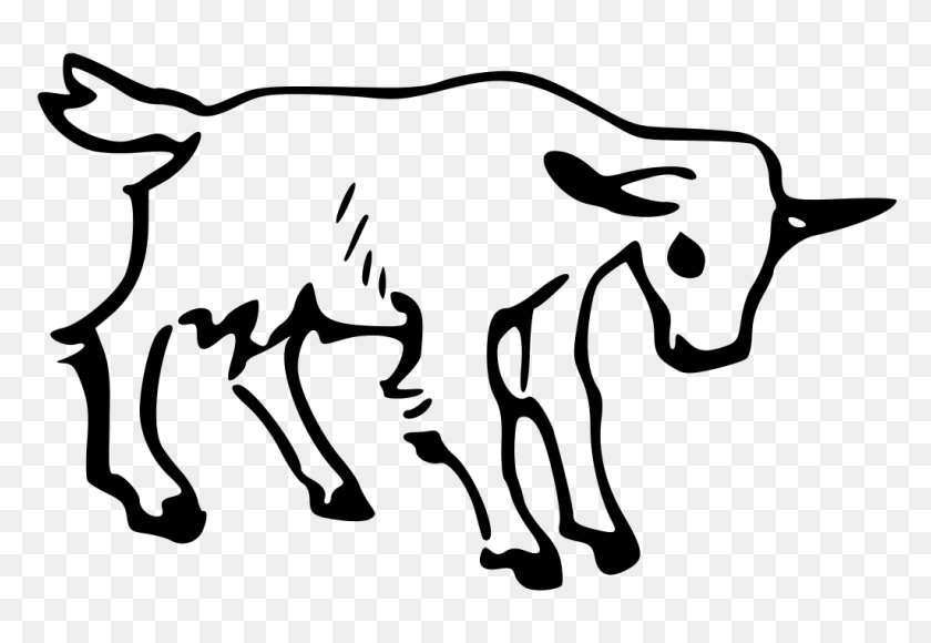 1024x683 Goat Outline Clip Art Free Vector - Teepee Clipart Black And White