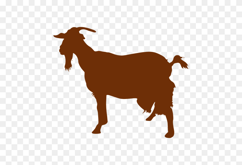 512x512 Goat With Beard Silhouette - Pig Silhouette PNG