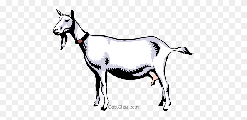 480x350 Goats Royalty Free Vector Clip Art Illustration - Goat Clipart PNG
