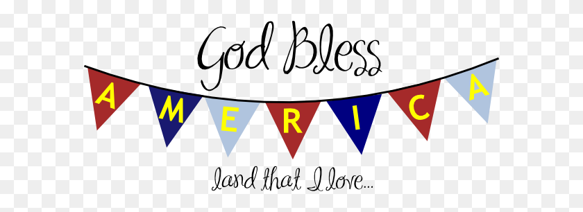 600x246 God Bless America Clip Arts Download - God Is Love Clipart
