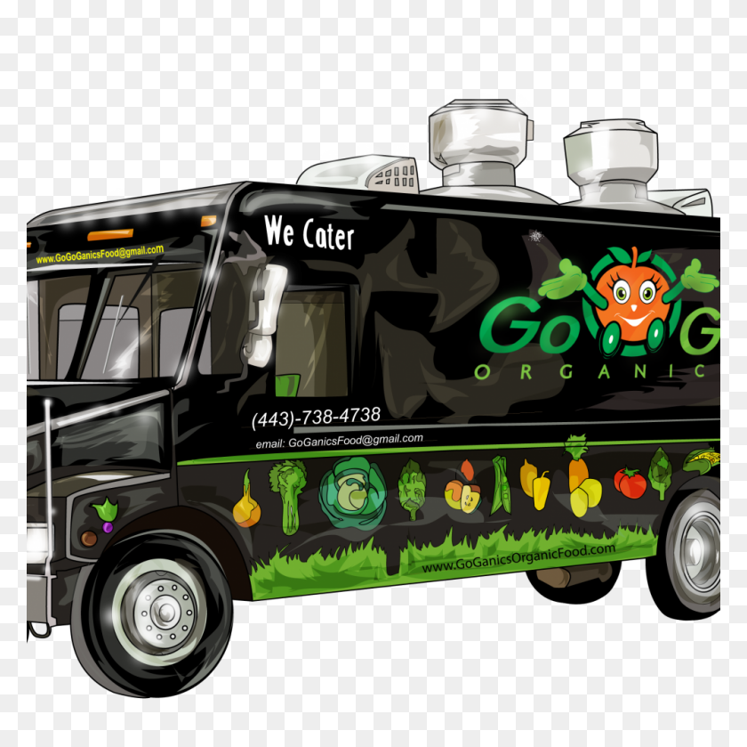 1000x1000 Goganics Organic Food Truck - Food Truck PNG