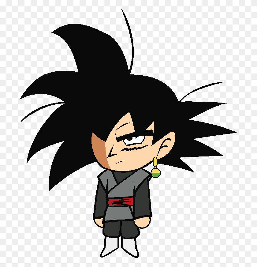 711x812 Goku Black Chibi Art - Goku Black PNG