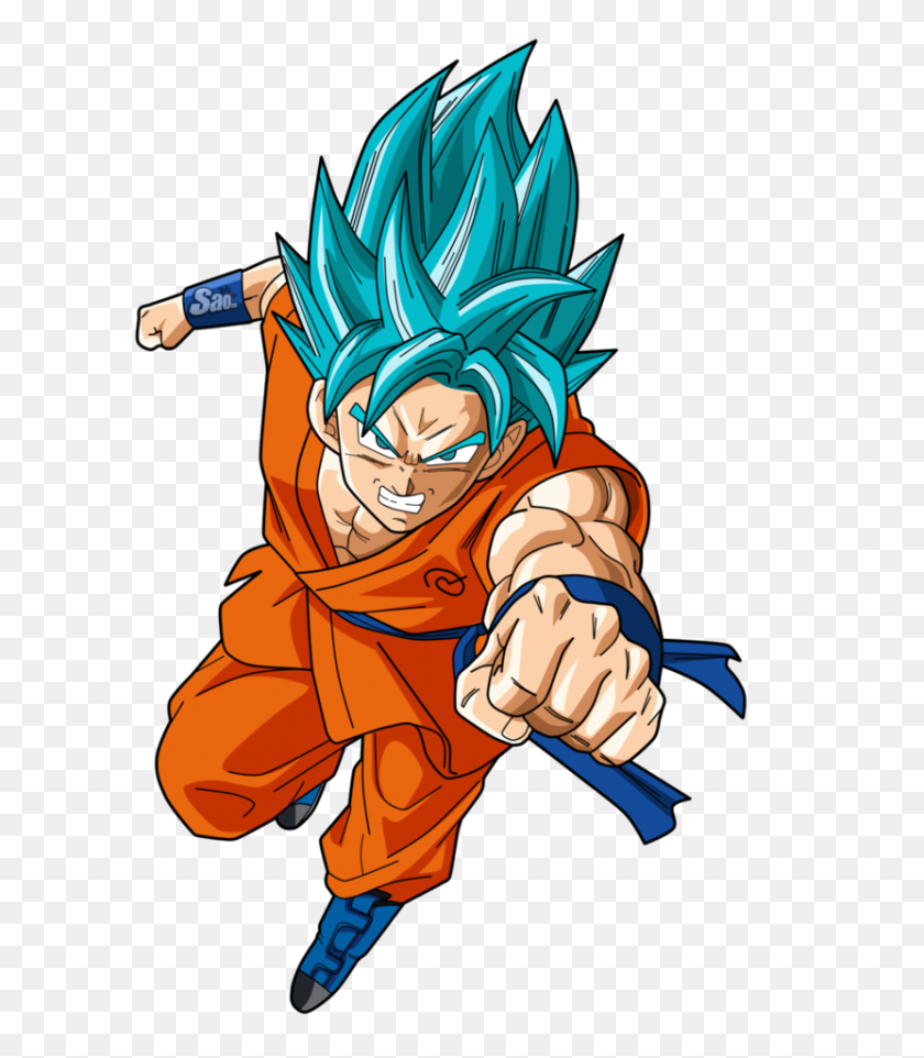 831x961 Goku Ssgss Run - Dragon Ball PNG