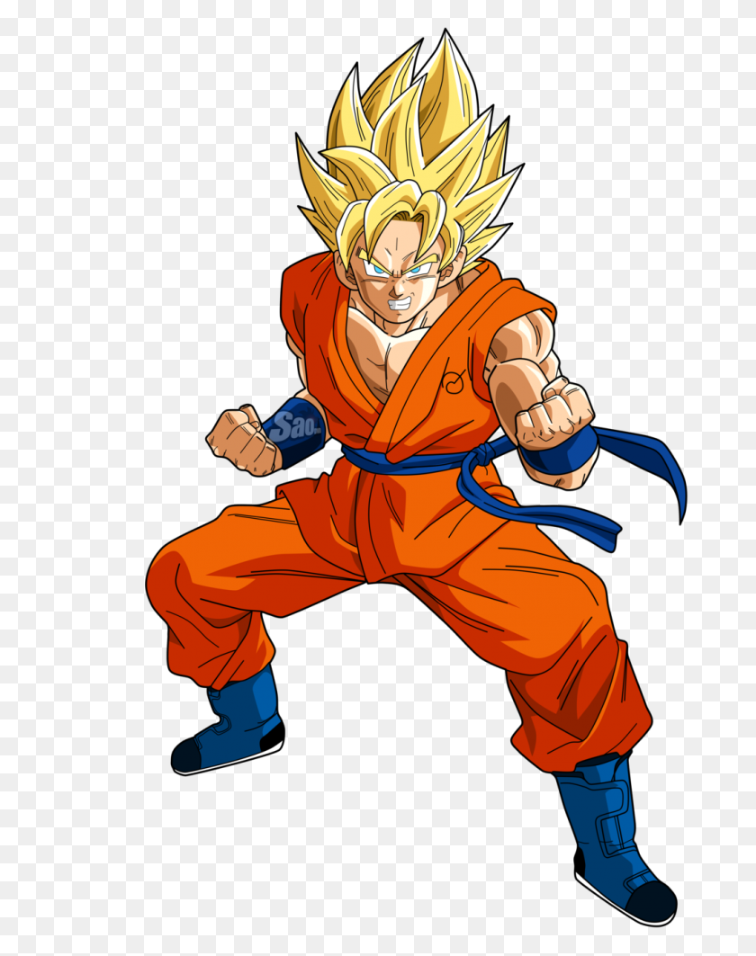 1024x1317 Goku Ssj Power - Супер Сайян Волосы Png