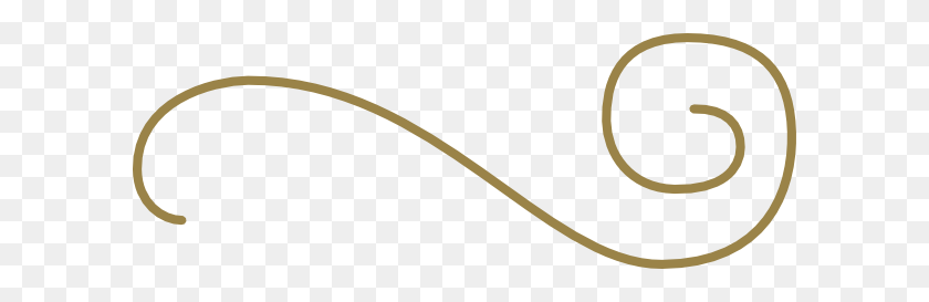 600x213 Gold - Squiggly Line PNG