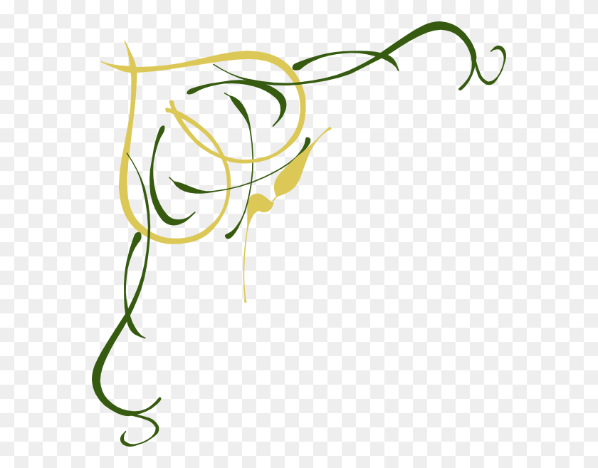 582x597 Gold And Green Love Birds Png Clip Arts For Web - Gold Line PNG