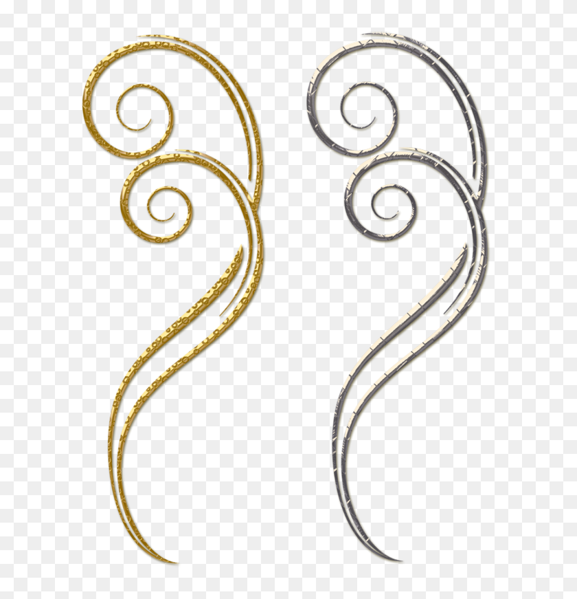 620x811 Gold And Silver Decorative Ornaments Png Gallery - Silver Border PNG
