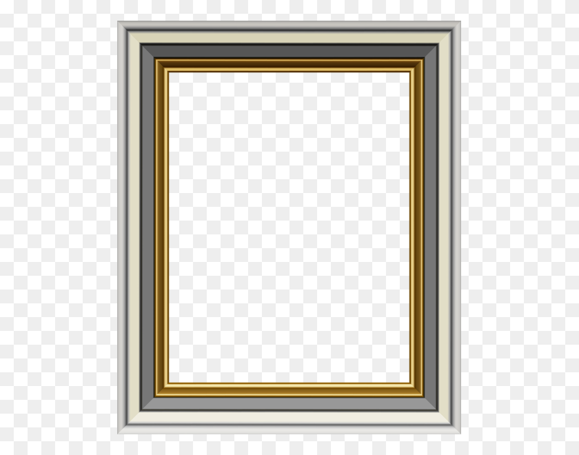499x600 Gold And Silver Frame Transparent Png Gallery - Silver Frame Clipart