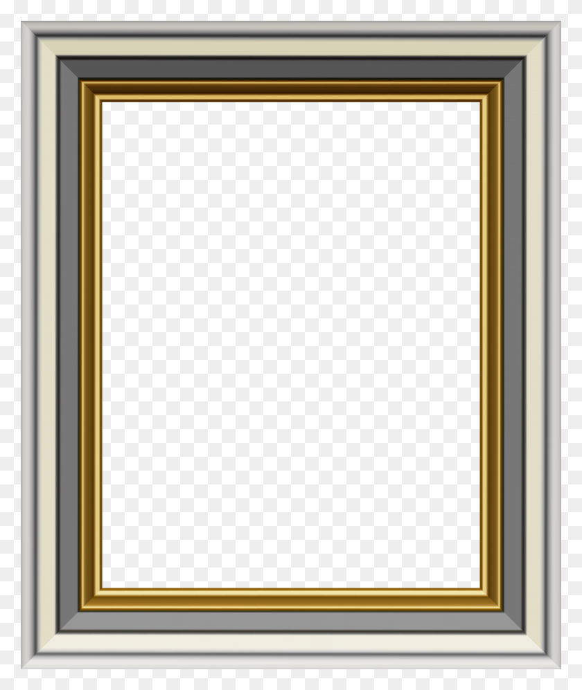 6653x8000 Золотая И Серебряная Рамка Png Изображения - Золотая Фоторамка Png