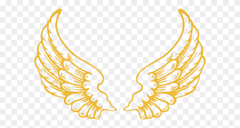 600x387 Gold Angel Wings Png Png Image - Angel Wings PNG