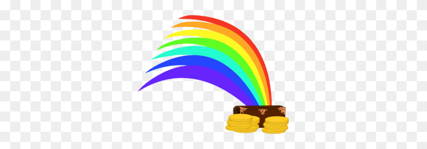 297x234 Imágenes Prediseñadas De Oro Al Final Del Arco Iris - Rainbow Clipart Image