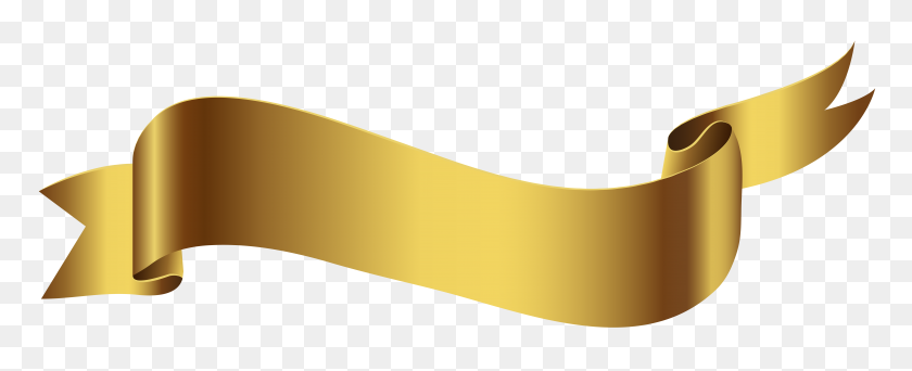 8000x2899 Bandera De Oro Png Transparente - Dientes De Oro Png