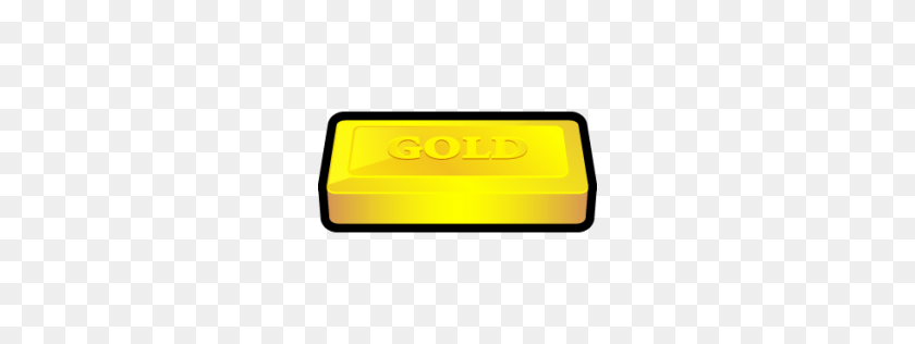256x256 Gold Bar Clip Art - Gold Bar Clipart