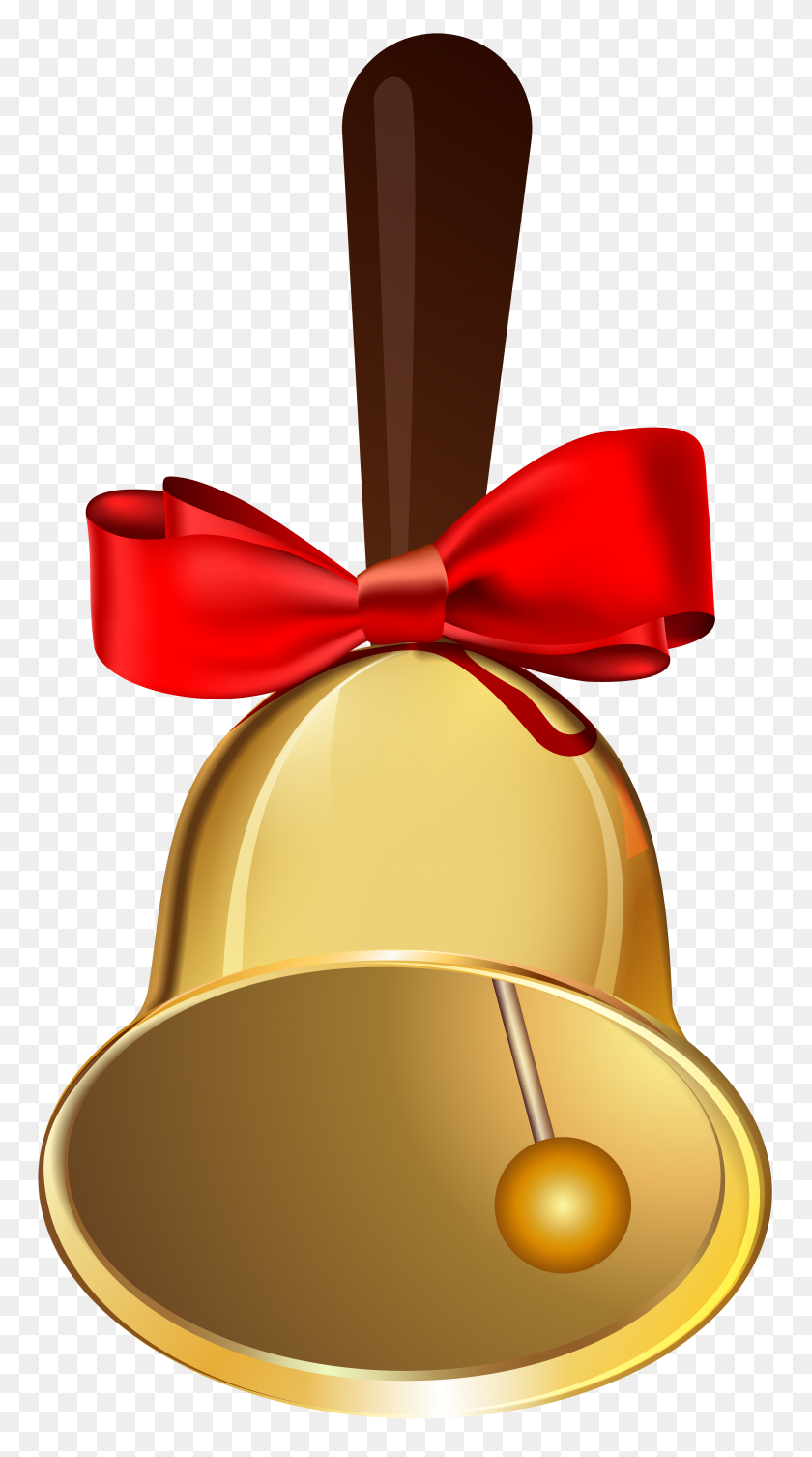 4313x8000 Gold Bell Png Clip Art - Gold Ribbon Clipart