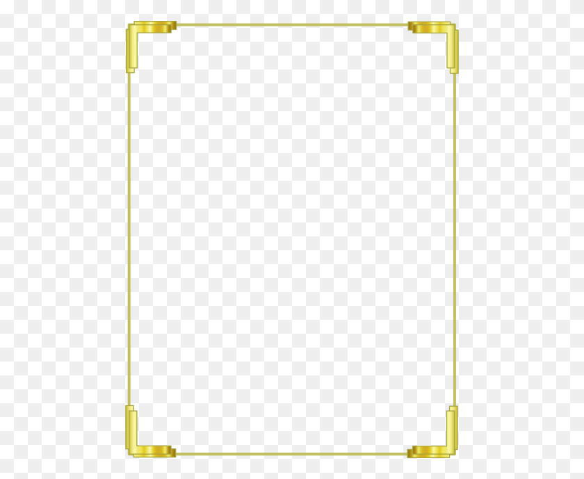 480x629 Gold Border Png Frame Png - Rectangle Border PNG