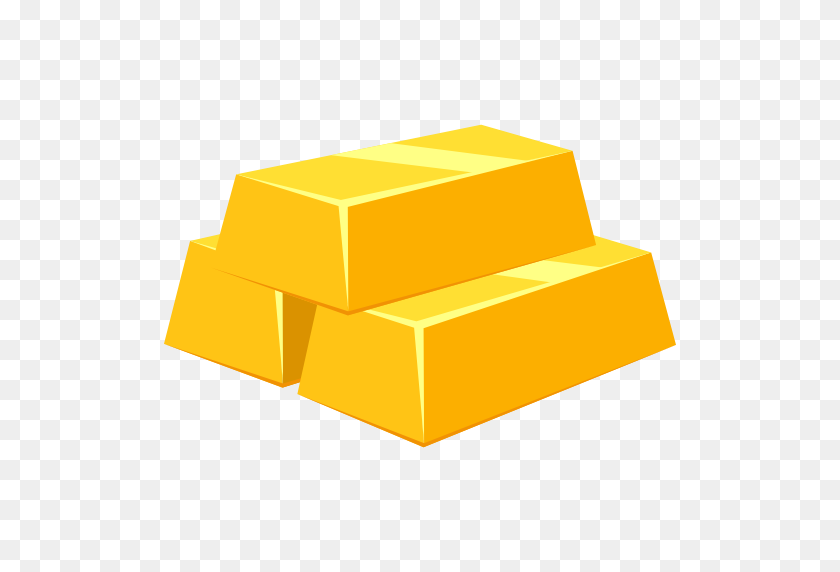 512x512 Gold Bullion, Multicolor, Exquisite Icon With Png And Vector - Gold Rectangle PNG