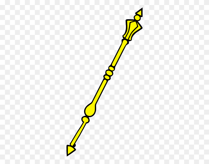 306x598 Gold Cane Clip Art - Walking Stick Clipart