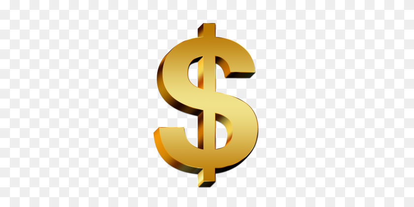 360x360 Gold Dollar Png Pic - Gold Cross PNG