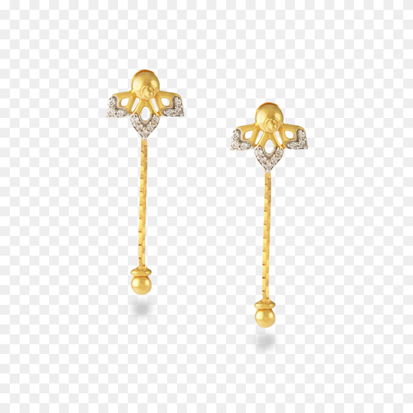 1024x1024 Gold Earrings - Earring PNG