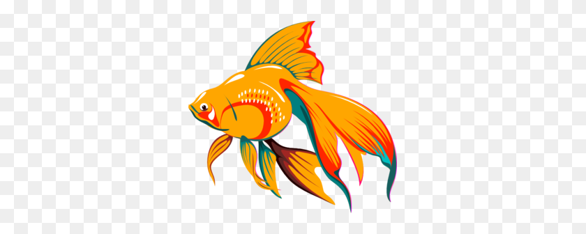 299x276 Золотая Рыбка Картинки - Вуаль Клипарт